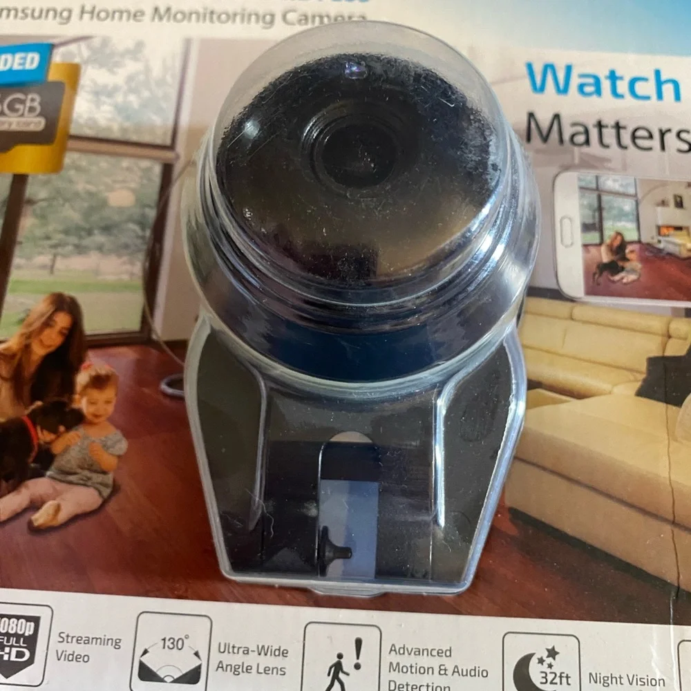 New in package Samsung SmartCam HD Plus Home Monitoring System w/ 16GB Memory